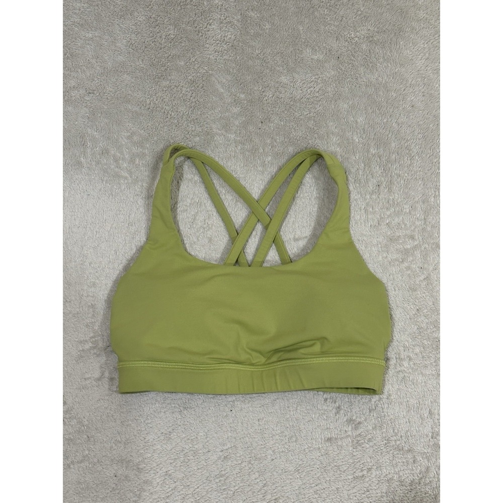 Lululemon Energy Bra Womens 4 Medium Support Strappy Removable Padding W2540S